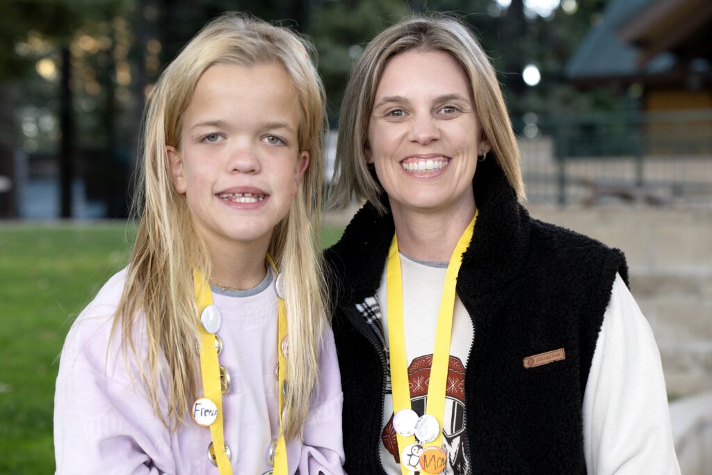 Raechel and Raegan at camp