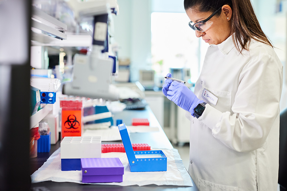 BioMarin employee doing work in a lab